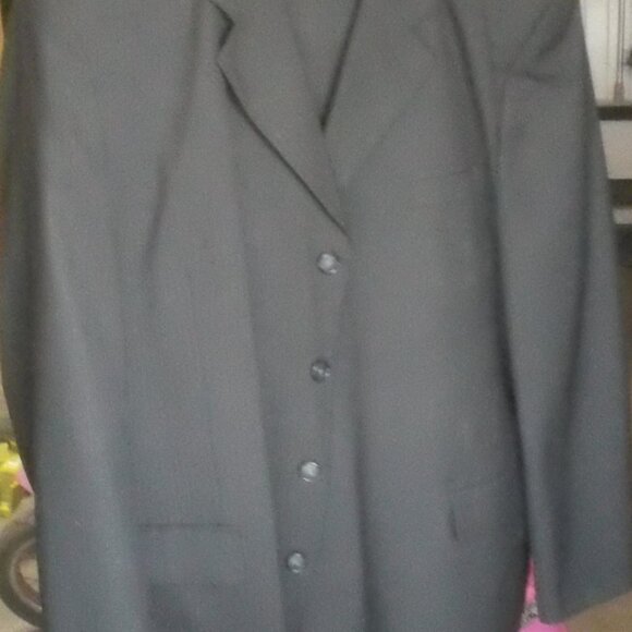 Enrico Gelini 52L Men’s Two Piece Black Pin Stripe Suit - Picture 4 of 9